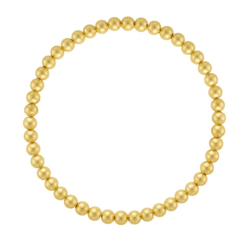 14k gold filled 4mm bracelet stretch to fit