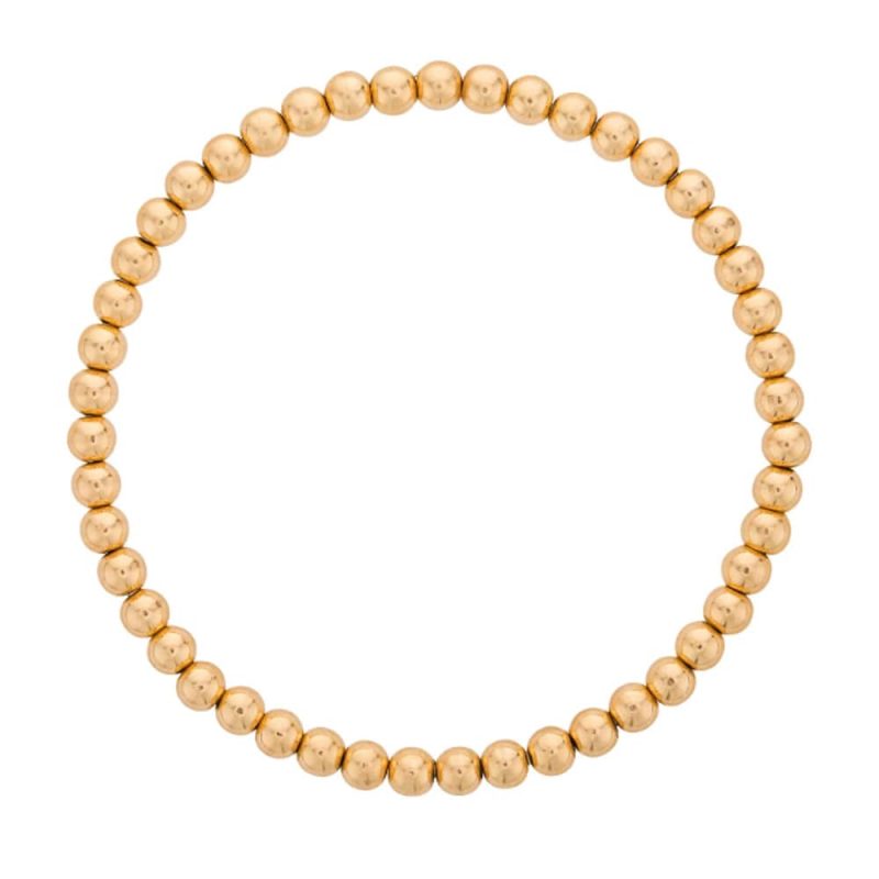 3mm 14k gold filled beaded bracelet