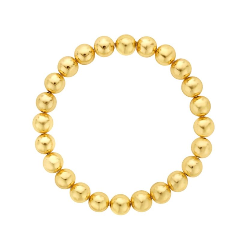 7mm 14k gold filled beaded bracelet