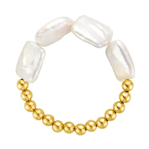 7mm 14k gold filled bracelet w 4 mega pearls