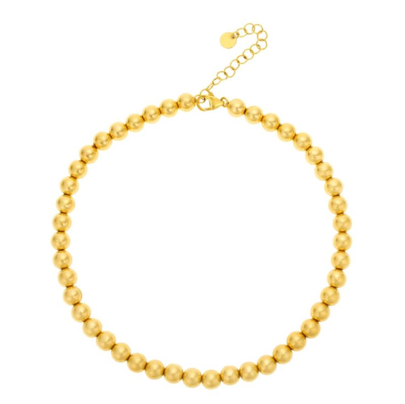 8mm 14k gold filled beaded nacklace