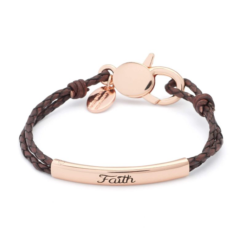 Creations Engravable Bracelet nat mocha rose goldplate