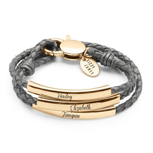 Mingle Gold engravable bracelet Hailey metallic silver