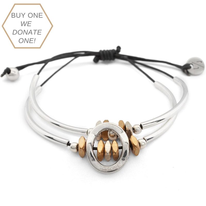 Optimism adjustable bracelet charitable style