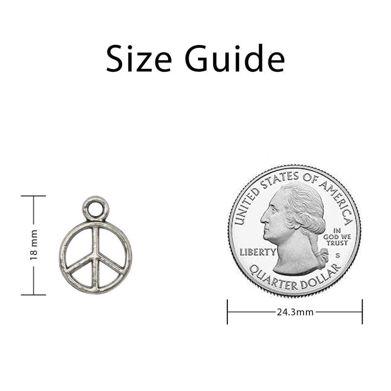 PeaceSignCharm SizingGuide