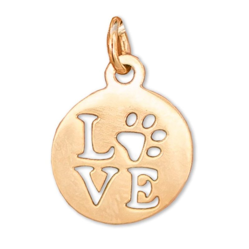 PetiteGoldLovePawCharm