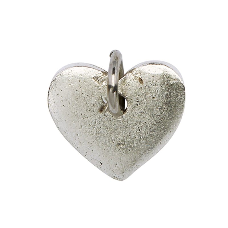 Rounded Heart Silver Charm