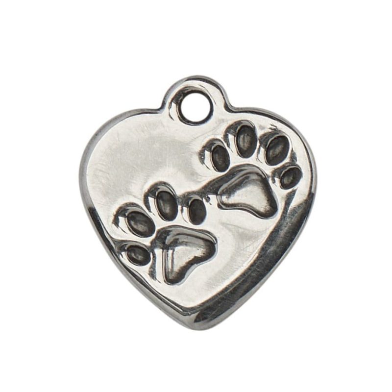 Stainless Paw Heart