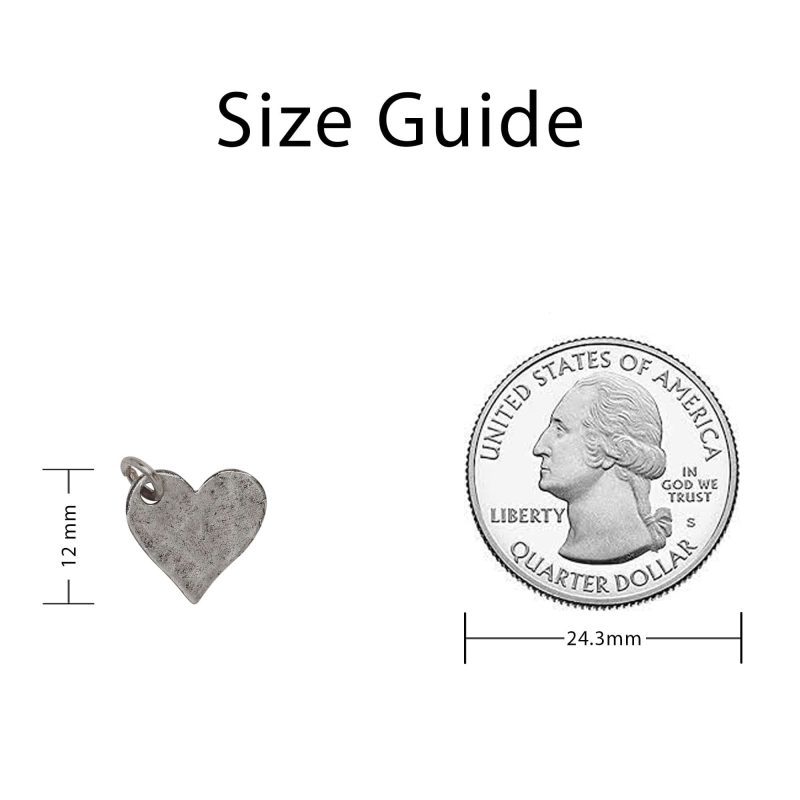 TexturedSilverHeartCharm SizingGuide