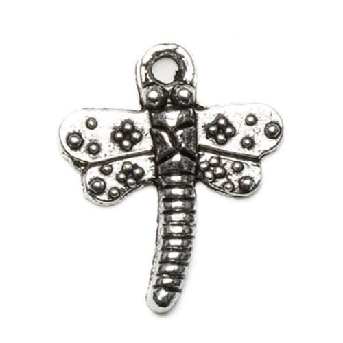 dragonfly silver charm