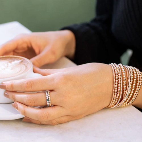 gold and sterling silver beaded bracelets