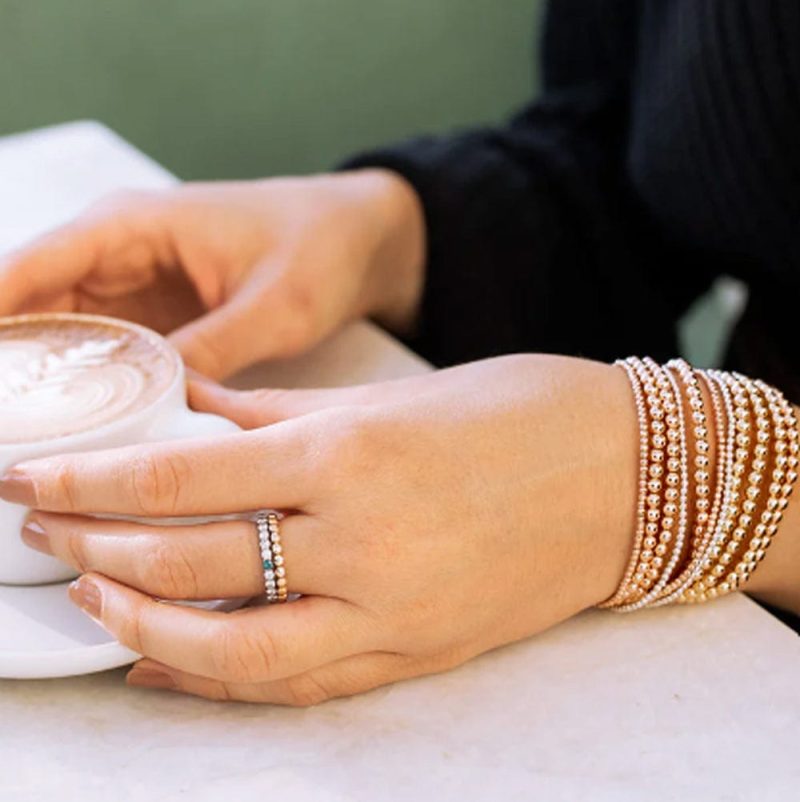 gold and sterling silver beaded bracelets