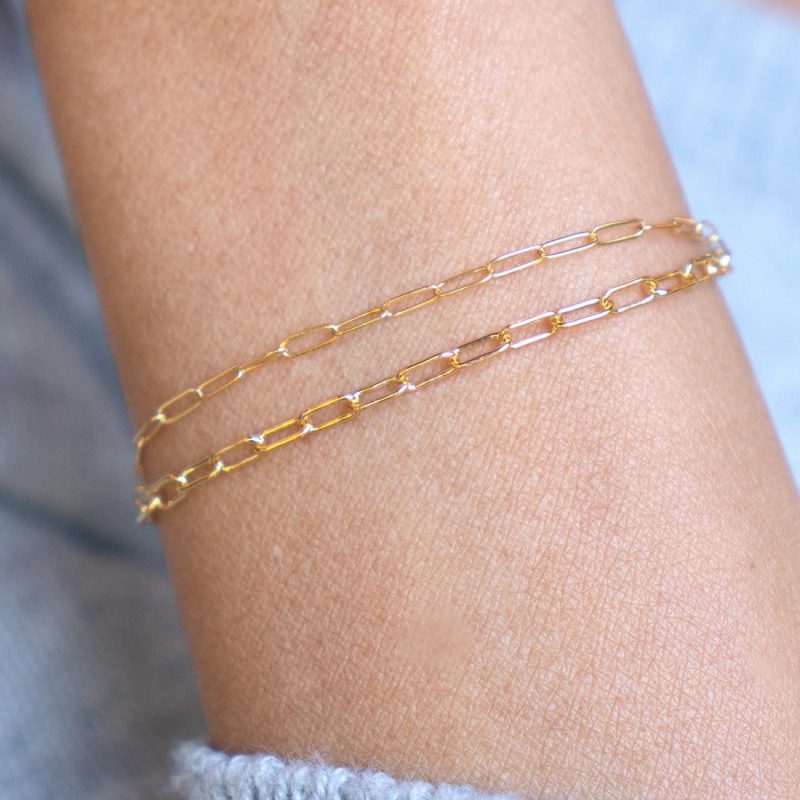 griffin and gwyneth gold filled chain bracelets stacked 26a46378 c7ab 4e45 925e dc7606688bab