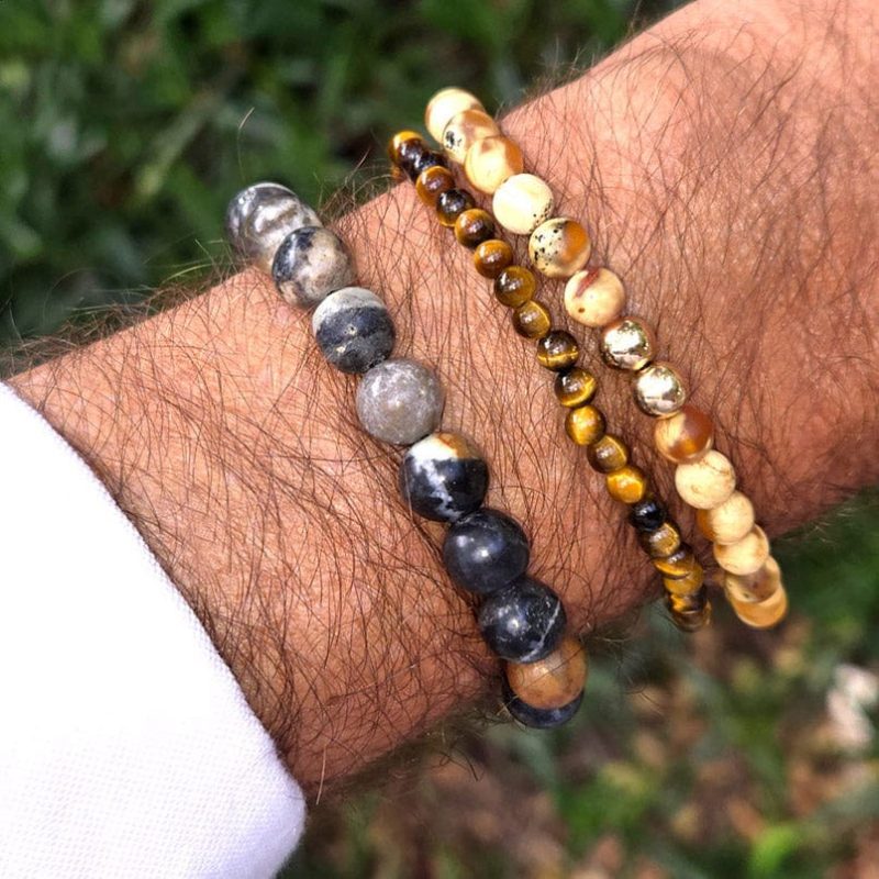 men s black onyx bead bracelet w tiger s eye bracelets