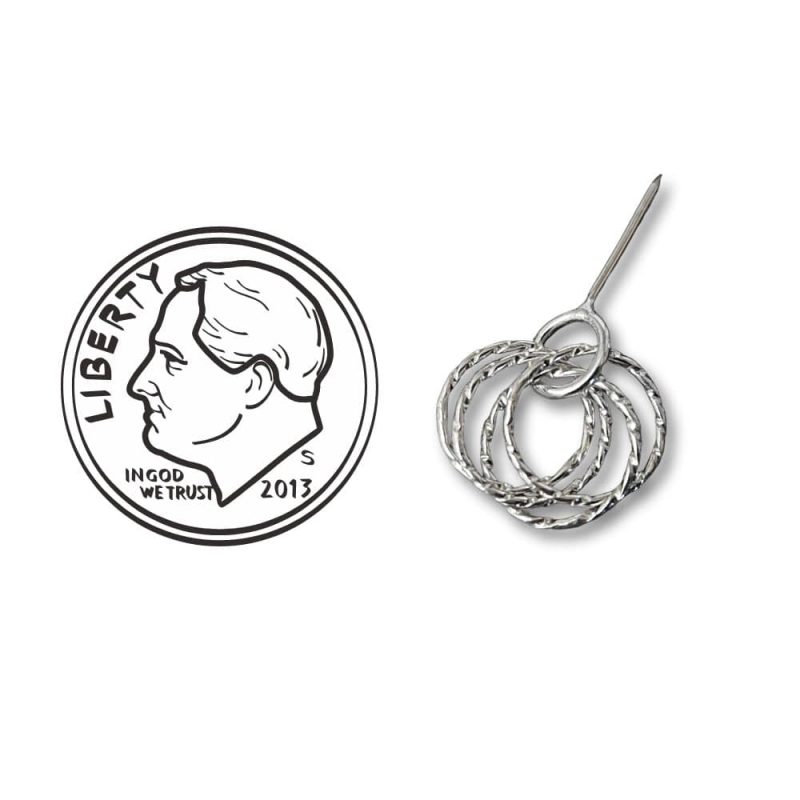 petite quad circle sterling silver earrings size reference