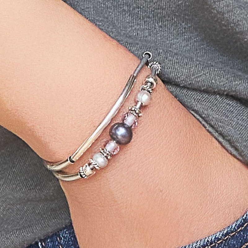 pinkberry sterling silver adjustable bracelet