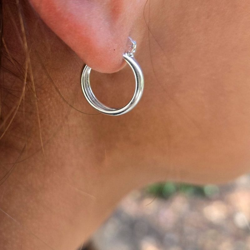 small hoop sterling silver earrings sq