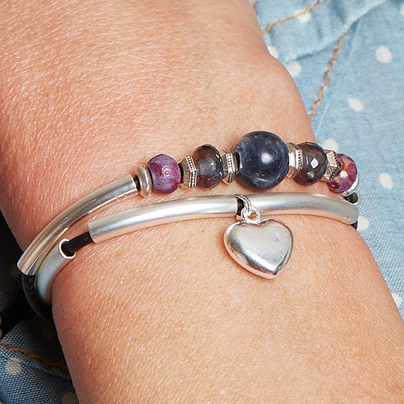 sodapop adjustable silver bracelet with sodalite and sterling silver heart charm dfa80a19 3265 4d88 b65e 9bf362b7e2eb