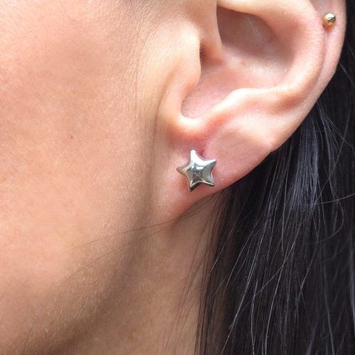 sterling silver star earring