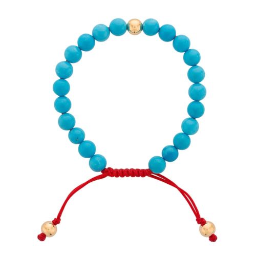 turquoise and 14k gold filled adjustable bracelet